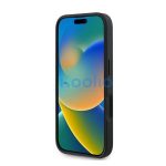 Guess PU Peony Script Apple iPhone 16 Plus MagSafe kompatibilis tok, fekete/barna GUHMP16MPGPYSK