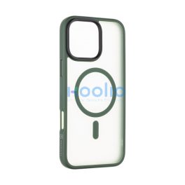   Tactical MagForce Hyperstealth Apple iPhone 16 Pro Max MagSafe kompatibilis tok, áttetsző/sötétszöld
