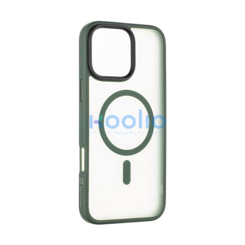 Tactical MagForce Hyperstealth Apple iPhone 16 Pro Max MagSafe kompatibilis tok, áttetsző/sötétszöld