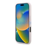 Karl Lagerfeld Silicone KC Heads Ring Apple iPhone 16 hátlap tok, rózsaszín KLHMP16SSCMKCRHP