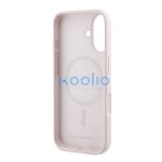 Karl Lagerfeld Silicone KC Heads Ring Apple iPhone 16 hátlap tok, rózsaszín KLHMP16SSCMKCRHP