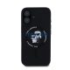 Karl Lagerfeld Liquid Silicone Karl and Choupette MagSafe Apple iPhone 16 Plus hátlap tok, fekete
