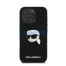   Karl Lagerfeld Liquid Silicone Karl Head MagSafe Apple iPhone 16 Pro Max hátlap tok, fekete