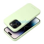 Roar Apple iPhone 16 prémium szilikon tok velúr béléssel, világoszöld