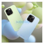 Roar Apple iPhone 16 Pro prémium szilikon tok velúr béléssel, világoszöld