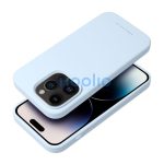 Roar Apple iPhone 16 Pro Max prémium szilikon tok velúr béléssel, világoskék