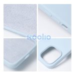 Roar Apple iPhone 16 Pro Max prémium szilikon tok velúr béléssel, világoskék