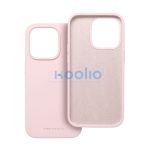 Roar Apple iPhone 16 Pro Max prémium szilikon tok velúr béléssel, világosrózsaszín