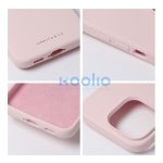 Roar Apple iPhone 16 Pro Max prémium szilikon tok velúr béléssel, világosrózsaszín