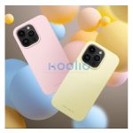 Roar Apple iPhone 16 Pro Max prémium szilikon tok velúr béléssel, világosrózsaszín