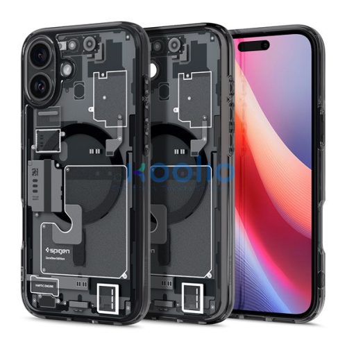 Spigen Ultra Hybrid MagFit Apple iPhone 16 Plus tok, Zero One, fekete ACS08078