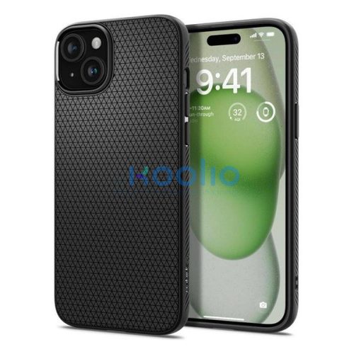 Spigen Liquid Air Apple iPhone 16 Plus tok, Matte Black, fekete ACS08066