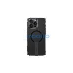 Uniq Eleva Apple iPhone 16 Pro Max Magsafe szilikon tok tartó résszel, karbon fekete