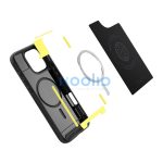 Spigen Rugged Armor MagFit Apple iPhone 16 Pro Max tok, Matte Black, fekete ACS07986