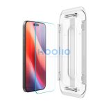 Spigen Glas.tR EZ Fit Apple iPhone 16 Pro Max / 17 Pro Max, tempered kijelzővédő fólia felhelyező kerettel (2db) AGL07907