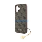 Guess 4G Charm Apple iPhone 16 Plus Tone on Tone hátlap tok, barna