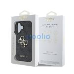 Guess PU 4G Metal Logo Apple iPhone 16 Plus hátlap tok, szürke