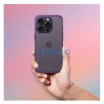 Matrix Apple iPhone 15 Pro Max hátlap tok kameravédő peremmel, lila