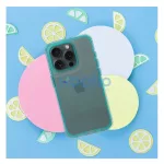 Matrix Apple iPhone 15 Pro Max hátlap tok kameravédő peremmel, zöld/menta