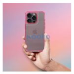 Matrix Apple iPhone 16 Pro hátlap tok kameravédő peremmel, rózsaszín