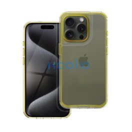   Matrix Apple iPhone 16 Pro hátlap tok kameravédő peremmel, sárga