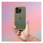 Matrix Apple iPhone 16 hátlap tok kameravédő peremmel, sárga