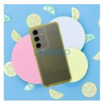 Matrix Samsung Galaxy S24 Ultra hátlap tok kameravédő peremmel, sárga