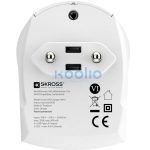 Hálózati töltő adapter, 24W, 4 x USB aljzat, SKRoss, fehér