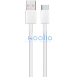   USB töltő- és adatkábel, USB Type-C, 100 cm, 6000 mA, gyorstöltés, Xiaomi, fehér, gyári