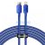USB Type-C töltő- és adatkábel, Lightning, 200 cm, 20W, gyorstöltés, PD, cipőfűző minta, Baseus Crystal Shine, CAJY000303, kék