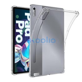   Lenovo Tab P11 Pro (11.2) (2. generáció) TB-132FU, Szilikon tok, közepesen ütésálló, légpárnás sarok, érintőceruza tartóval, átlátszó