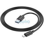 USB töltő- és adatkábel, microUSB, 100 cm, 2400 mA, gyorstöltés, PD, QC, Hoco X88 Gratified, fekete