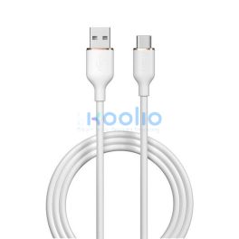   USB töltő- és adatkábel, USB Type-C, 120 cm, 2400 mA, gyorstöltés, Devia Jelly, EC629, fehér