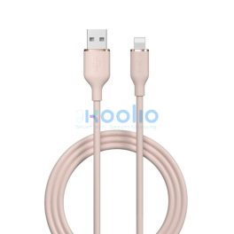   USB töltő- és adatkábel, Lightning, 120 cm, 2400 mA, Devia Jelly, EC630, rózsaszín