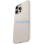 Apple iPhone 15 Pro Max, Szilikon tok, Spigen Liquid Air, háromszög minta, bézs