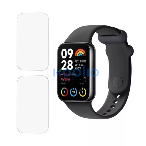 Xiaomi Mi Smart Band 8 Pro, Kijelzővédő fólia, ütésálló fólia (az íves részre nem hajlik rá!), Tempered Glass (edzett üveg), Clear, 2 db / csomag