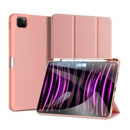   Apple iPad Pro 11 (2024 / 2025), mappa tok, Smart Case, érintőceruza tartó, Dux Ducis Domo, rózsaszín