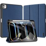Apple iPad Pro 11 (2024 / 2025), mappa tok, Smart Case, érintőceruza tartó, Dux Ducis Domo, sötétkék