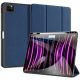 Apple iPad Pro 13 (2024 / 2025), mappa tok, Smart Case, érintőceruza tartó, Dux Ducis Domo, sötétkék