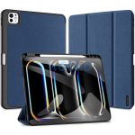 Apple iPad Pro 13 (2024 / 2025), mappa tok, Smart Case, érintőceruza tartó, Dux Ducis Domo, sötétkék