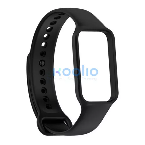 Xiaomi Smart Band 8 Active / Redmi Smart Band 2, szilikon pótszíj, állítható, fekete