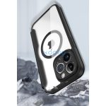 Apple iPhone 16, Oldalra nyíló tok, stand, közepesen ütésálló, Magsafe kompatibilis, Dux Ducis Skin Pro Magsafe, fekete