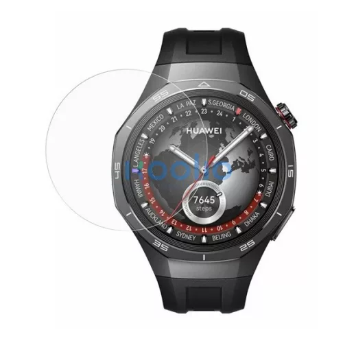 Huawei Watch GT5 Pro (46 mm), Kijelzővédő fólia, ütésálló fólia (az íves részre nem hajlik rá!), Tempered Glass (edzett üveg), Clear