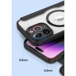 Samsung Galaxy S25 Ultra SM-S938, Oldalra nyíló tok, stand, közepesen ütésálló, Magsafe kompatibilis, Dux Ducis Skin Pro Magsafe, fekete