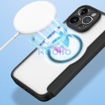 Samsung Galaxy S25 Ultra SM-S938, Oldalra nyíló tok, stand, közepesen ütésálló, Magsafe kompatibilis, Dux Ducis Skin Pro Magsafe, fekete