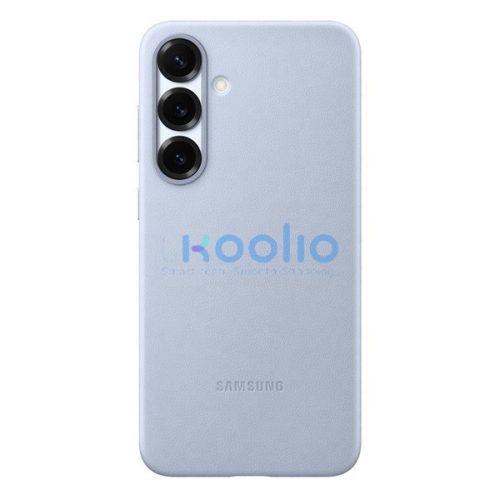 Samsung Galaxy S25 Plus SM-S936, Műanyag hátlap védőtok, ökobőr hátlap, KindSuit, világoskék, gyári