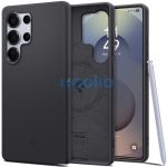 Samsung Galaxy S25 Ultra SM-S938, Szilikon tok, közepesen ütésálló, Magsafe töltővel kompatibilis, Spigen Silicone Fit Mag, fekete