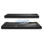 Samsung Galaxy S25 Ultra SM-S938, Szilikon tok + műanyag hátlap, Magsafe töltővel kompatibilis, kitámasztóval, Spigen Tough Armor Mag, fekete