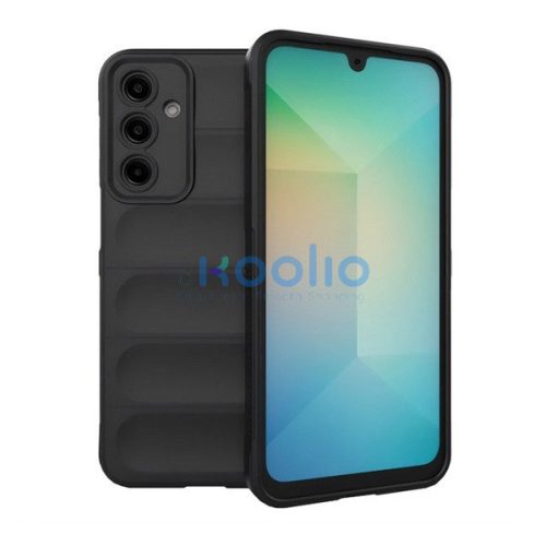 Samsung Galaxy A36 5G SM-A366B, Szilikon tok, közepesen ütésálló, 3D minta, fekete