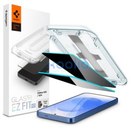   Samsung Galaxy S24 / S25 SM-S921 / S931, Kijelzővédő fólia, ütésálló fólia (az íves részre is!), Tempered Glass (edzett üveg), Spigen Ez Fit HD Privacy, Clear, 2 db / csomag
